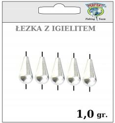  5 X Átmenő Súly Tűlevéllel Könnycsepp 1 gr (CPZI-L1)