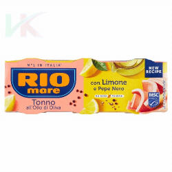 Rio Mare Tonhal olívaolajban citrommal és fekete borssal - 3×65 g