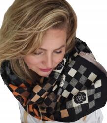 Agrafka Stílusos, meleg sál kockás mintával, puha, 180x65 cm, unisex (5905756079162)