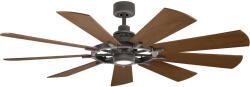 Kichler loft mennyezeti ventilátor gentry sötét dió könnyű dió cink elsklf-gentry-65-wz (KLF-GENTRY-65-WZ)
