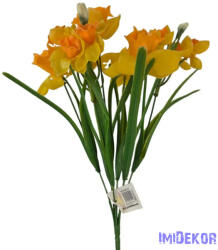  Vegyes virágú gumi nárcisz csokor 38cm - Napsárga