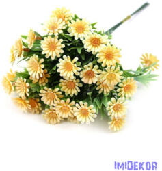  Műzöld százszorszép 6szál/köteg 25cm - Sárga