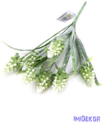  Hamvas muscari csokor 33cm - Fehér