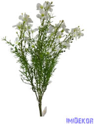 Apró virágos műzöld csokor 40cm - Fehér