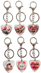  Szív alakú kulcstartó anyák napjára, műanyag, 3, 5cm, többféle (KBI-25319460245) - officetrade