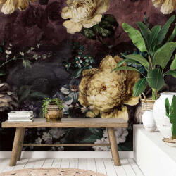  Festett romantikus virágmintás vinyl fotótapéta