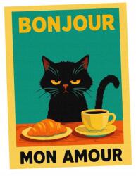 Ideyka Festés Számok Szerint Poszter. Reggel A Cicával (KHO6787)