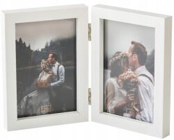 Ertom Kihajtható képkeret két képhez 15x23 fehér Keresztelő, áldozás, Esküvő (SW2681w Multi-Swing)