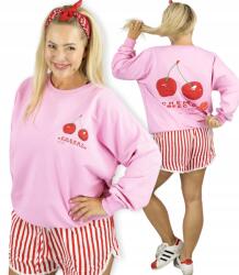 Agrafka Női oversized pulóver cseresznye mintával Cherry Perfection unisize (5902601710140)