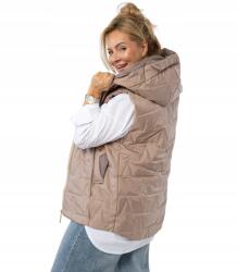 Agrafka Női ujjatlan, steppelt dzseki kapucnival Marina L (5902601715435)