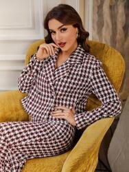 Shein tweed blézer elegáns rövid pepita XL 42-es