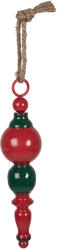 Clayre & Eef Ornament brad Craciun metal rosu verde Ø 8x33 cm (6Y5979)
