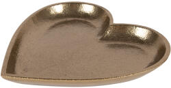 Clayre & Eef Tava decorativa aluminiu auriu Inimioara 21x21x2 cm (6AL0087) Tava