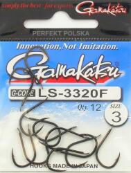 Gamakatsu 12 x Gamakatsu Akasztó Ls -3320 F Nr. 3 Black Hook Made In Japan (149005)