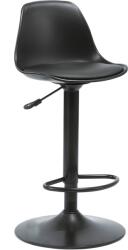 Mobikon Scaun bar piele ecologica neagra Dobby 36x36x77-97 cm (0000410276)