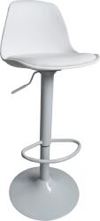 Mobikon Scaun bar piele ecologica metal alb Dobby 36x36x77-97 cm (0000410277)