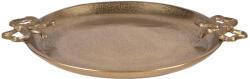 Clayre & Eef Tava decorativa aluminiu auriu 37x31x3 cm (6AL0084) Tava
