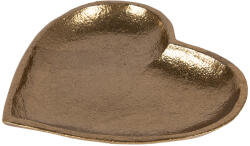 Clayre & Eef Tava decorativa aluminiu auriu Inimioara 14x14x2 cm (6AL0086) Tava