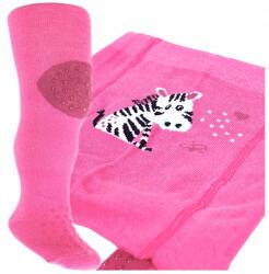 YOCLUB Pamut Csecsemő Harisnyanadrág Zebra Rózsaszín 80/86 (RAB-0005)