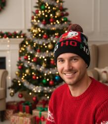 Agrafka Téli karácsonyi sapka pomponnal tökéletes ajándék (5902601728558)