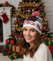 Agrafka Téli karácsonyi sapka pomponnal tökéletes ajándék (5902601728541)