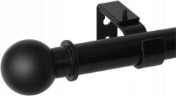  Fekete Függönykarnis 80-150 cm Ø25 mm kerek kupakkal - Vailge (B0CGHVFWQW)