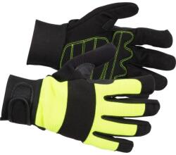 Strend Pro Manusi piele sintetica, spandex, intarite, negru si galben, marimea 10/XL, Strend Pro Zarso (3134245) - edanco