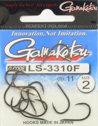 Gamakatsu 11 x Gamakatsu Akasztó Ls -3310 F Nr. 2 Black Hook Made In Japan (147963-200)