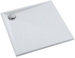 Omnires Cadita de dus patrata din compozit Omnires Stone alb mat 80x80 cm (STONE80-KBM)