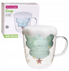 Kamille Pohár Bögre Kávéscsésze Cappuccino Tea Dupla Üveg Kamille (KM9018)