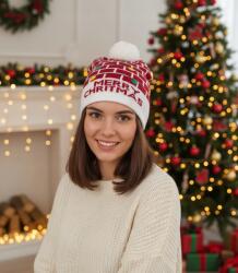 Agrafka Téli karácsonyi sapka pomponnal tökéletes ajándék (5902601728497)