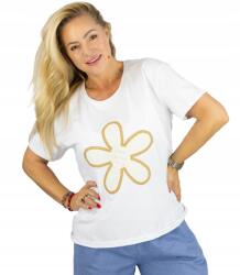Agrafka Flora hímzett virágmintás póló, unisize (5900178550466)