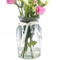  Üveg váza Offidix szürke átlátszó 17, 8 cm (L8MY)