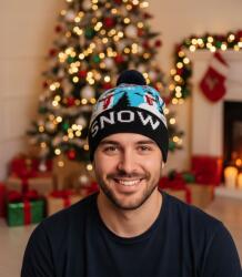 Agrafka Téli karácsonyi sapka pomponnal tökéletes ajándék (5902601728619)