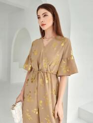 Shein Elegáns overál arany nyomott mintával XL 42-es