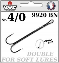 VMC 5 x VMC 9920 Bn Nr. 4/0 Double Hook For Soft Lures Gumi Megerősítés (9920 BN 4/0)