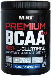 Weider Premium BCAA 8: 1: 1 + Glutamine ZERO aminosav - 500 g - kék-málna - nutritionstore
