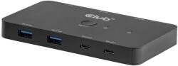 Club 3D Kvm kapcsoló, 2xUSB-C Hdmi, 4K60Hz, Pd 100W (CSV-2512) (CSV-2512)