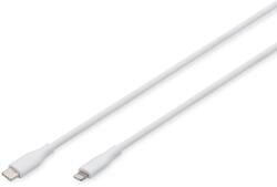 ASSMANN USB 2.0 Type C Lightning Töltő/adat Fehér 1m AK-600110-010-W (AK-600110-010-W)
