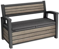 Keter Decocoat műanyag kerti pad 227 literes tárolóval kőris (261850)