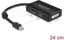 Delock Адаптер Delock mini DisplayPort 1.1 мъжко към DisplayPort / HDMI / DVI женско black (DELOCK-62623)