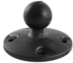 Brodit Adaptor/suport circular RAM Mounts pentru suprafețe plane cu model de orificii AMPS, cu știft de 1", plastic, RAP-B-202U (RAP-B-202U)