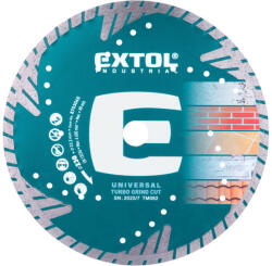 Extol vágókorong, vágótárcsa, Méret: 230mmx2, 6mmx22, 2mm, TURBO ipari gyémánt, beton, tégla, cserép, száraz, vizes vágásra (8703065)