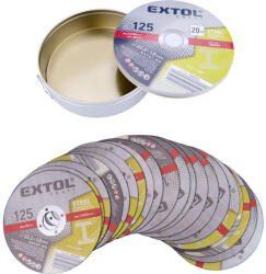 Extol vágókorong, vágótárcsa acélhoz/inoxhoz, kék; 125×1, 0×22, 2mm, 20 db fémdobozban (106903)