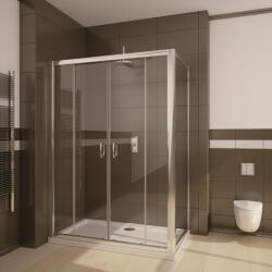 Radaway Premium Plus DWD+S szögletes zuhanykabin 160x75 átlátszó