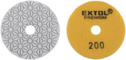 Extol gyémánt csiszolókorong/polírkorong, csempe élcsiszoló, tépőzáras; 100mm, P200, száraz és vizes (8803094) - profikisgep
