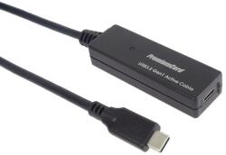 PremiumCord USB-C átjátszó és hosszabbító kábel férfi és női, 5Gbps 5m (ku31rep5)