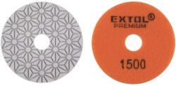 Extol gyémánt csiszolókorong/polírkorong, csempe élcsiszoló, tépőzáras; 100mm, P1500, száraz és vizes (8803098) - profikisgep