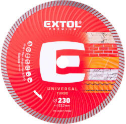 Extol EXTOL industrial vágókorong, vágótárcsa, Méret: 230mmx2, 6mmx22, 2mm, TURBO ipari gyémánt, Gránit, kerámia, száraz, vizes vágásra (8803055)