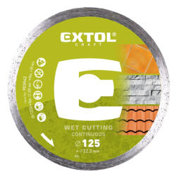 Extol vágókorong, vágótárcsa, Méret: 230mmx2, 4mmx22, 2mm, ipari gyémánt, Csempe, kerámia vizes vágásra (903045)